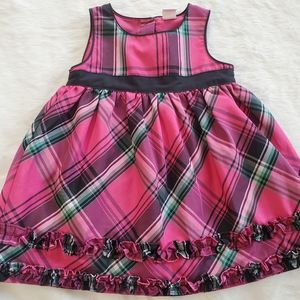 Oshkosh Pink , Black and Green Dress